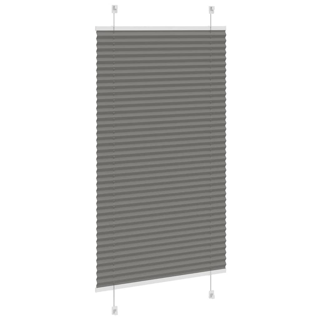 vidaXL Plissee Anthrazit 70x100 cm Stoffbreite 69,4 cm Polyester