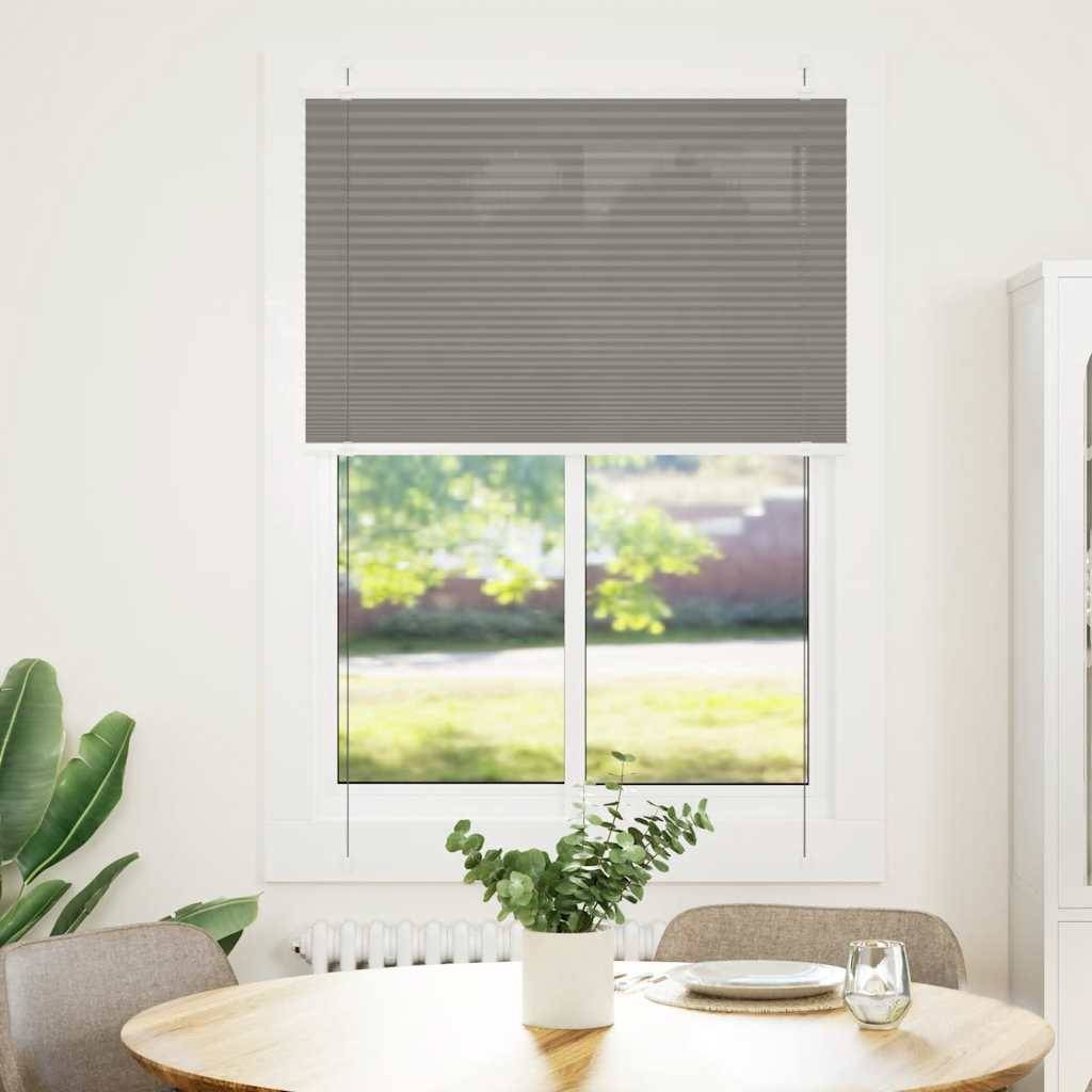 vidaXL Plissee Anthrazit 85x100 cm Stoffbreite 84,4 cm Polyester