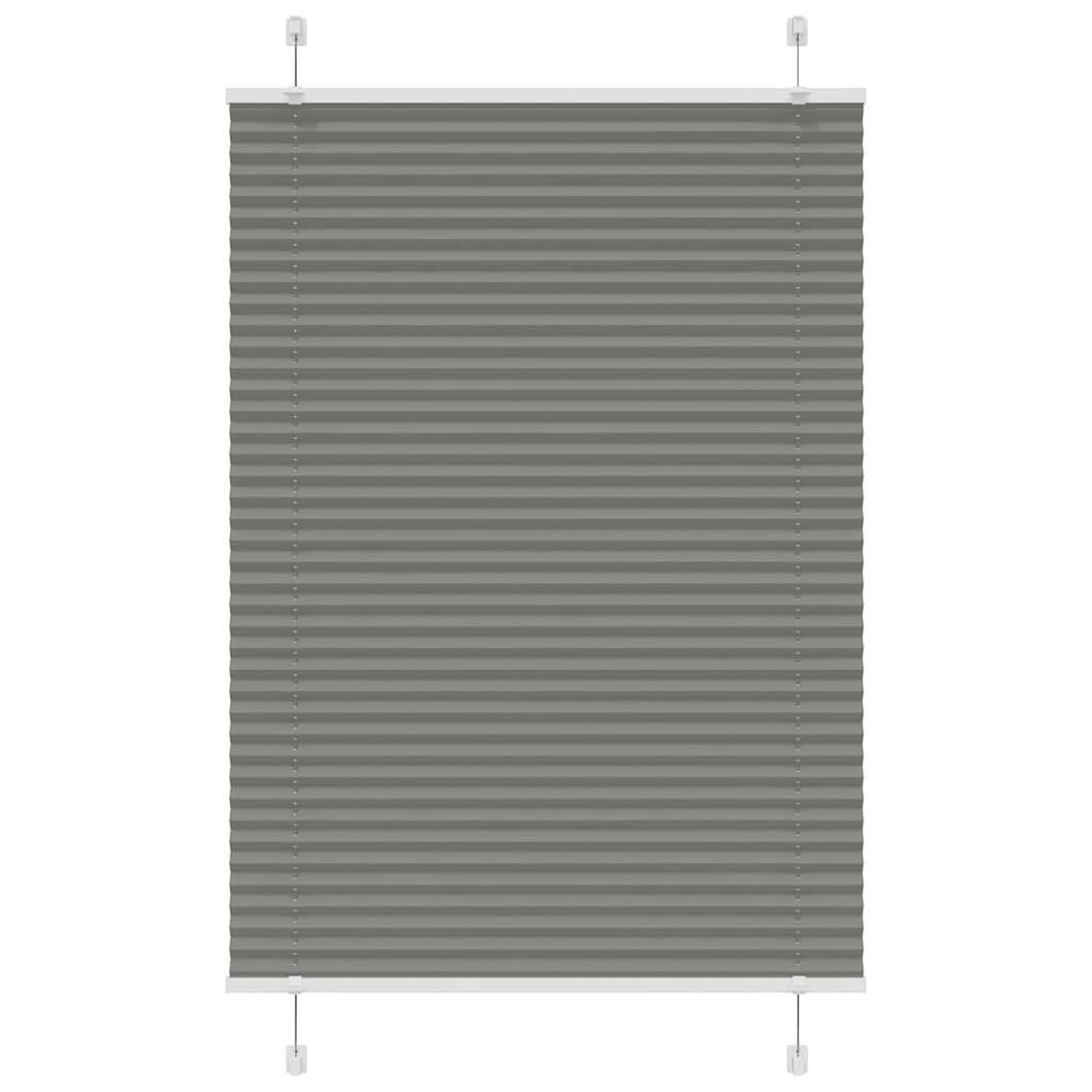 vidaXL Plissee Anthrazit 90x100 cm Stoffbreite 89,4 cm Polyester