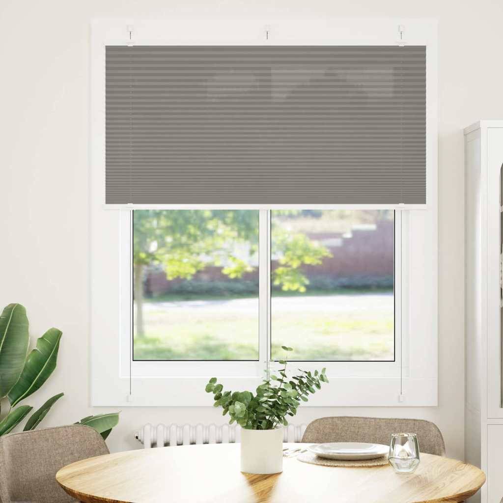 vidaXL Plissee Anthrazit 115x100 cm Stoffbreite 114,4 cm Polyester