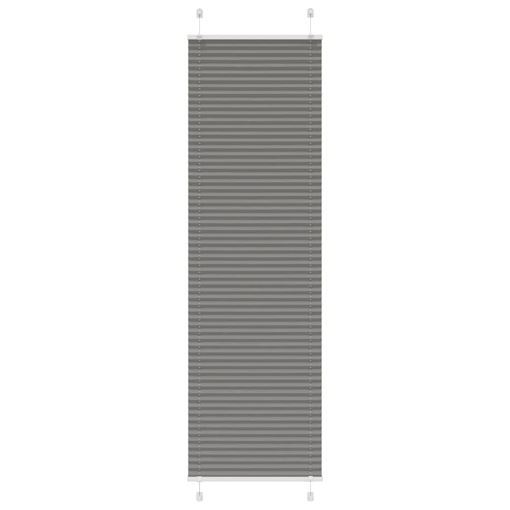 vidaXL Plissee Anthrazit 60x200 cm Stoffbreite 59,4 cm Polyester