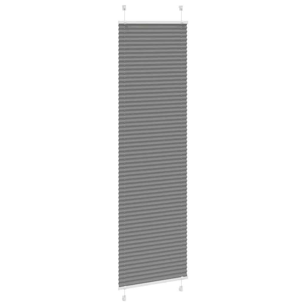 vidaXL Plissee Anthrazit 65x200 cm Stoffbreite 64,4 cm Polyester