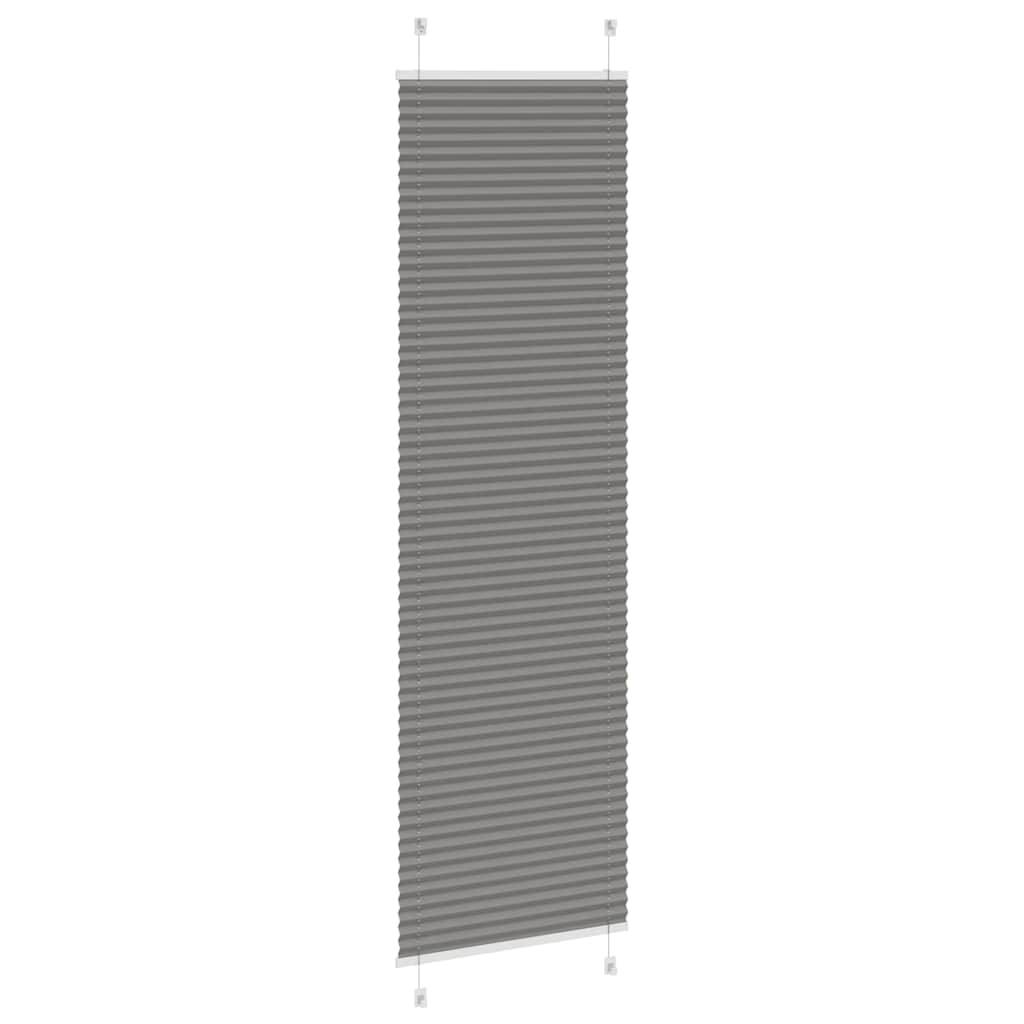 vidaXL Plissee Anthrazit 55x200 cm Stoffbreite 54,4 cm Polyester