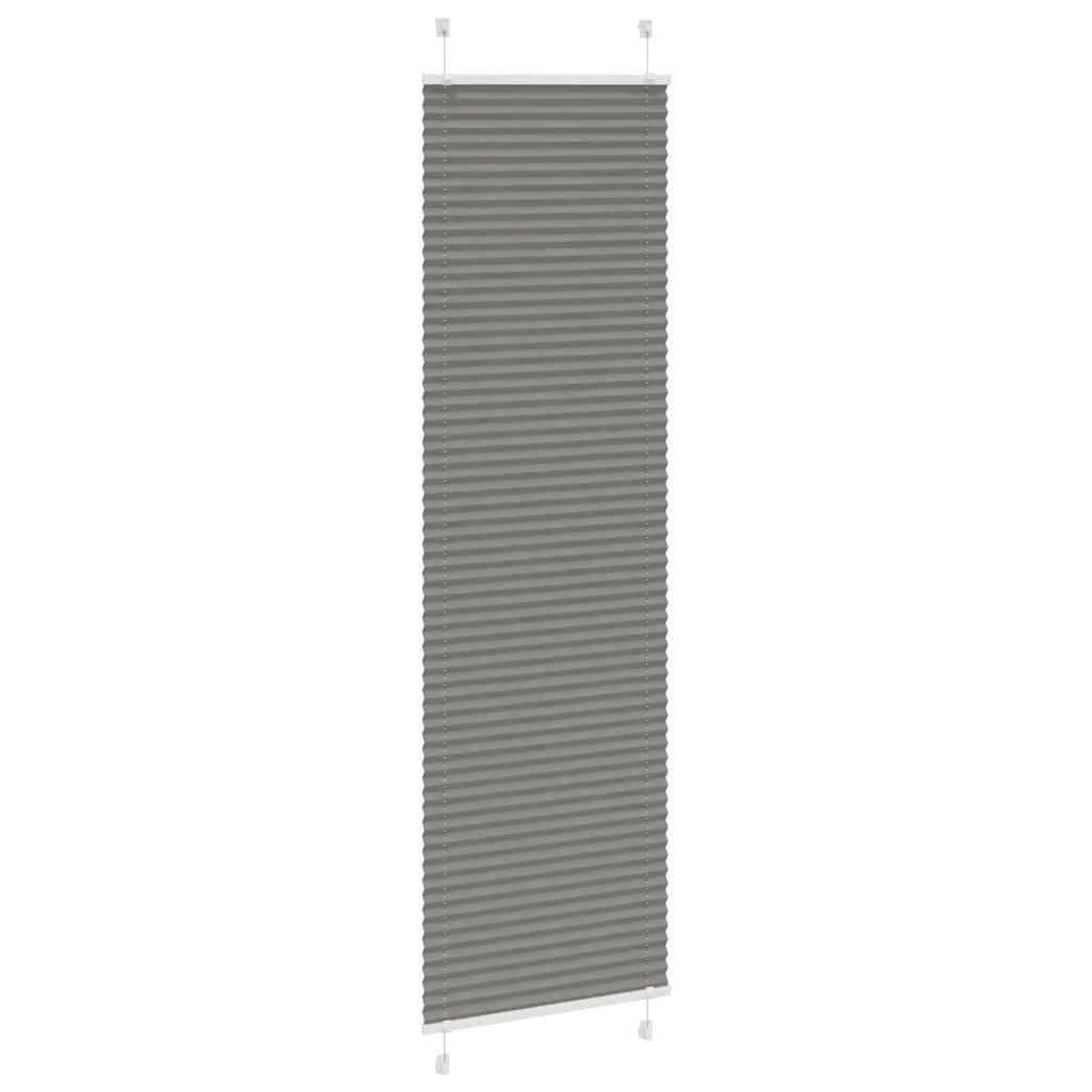 vidaXL Plissee Anthrazit 60x200 cm Stoffbreite 59,4 cm Polyester