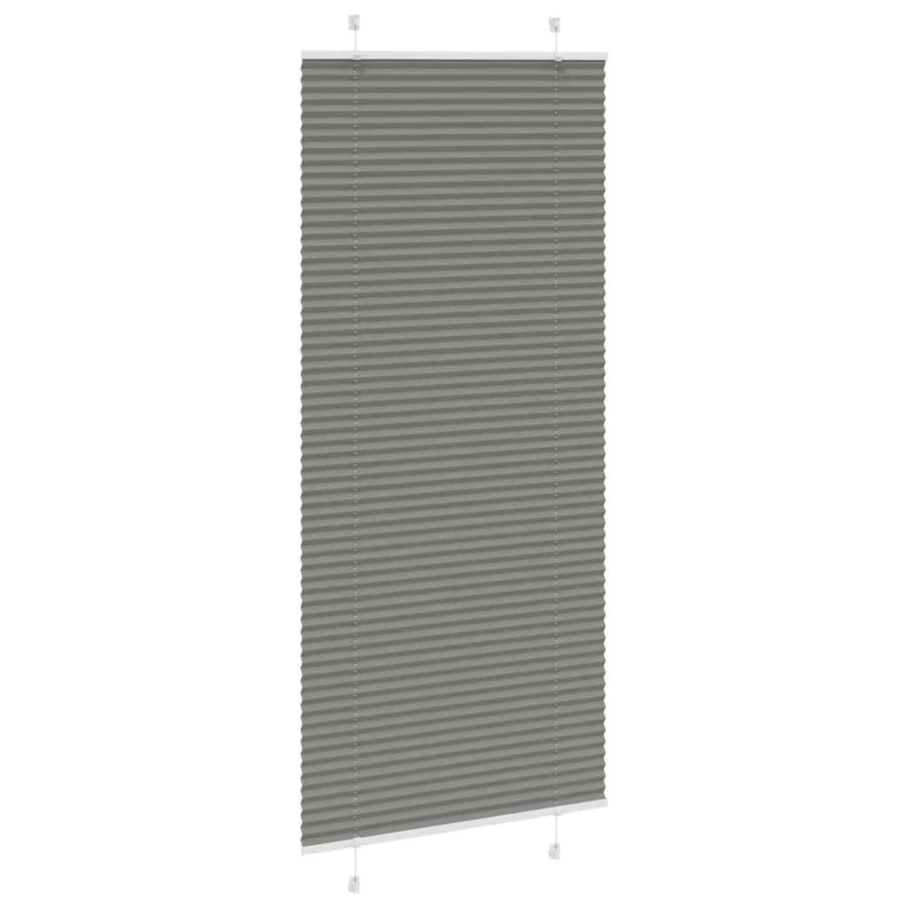 vidaXL Plissee Anthrazit 95x200 cm Stoffbreite 94,4 cm Polyester