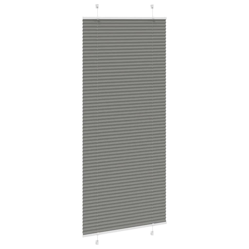 vidaXL Plissee Anthrazit 95x200 cm Stoffbreite 94,4 cm Polyester