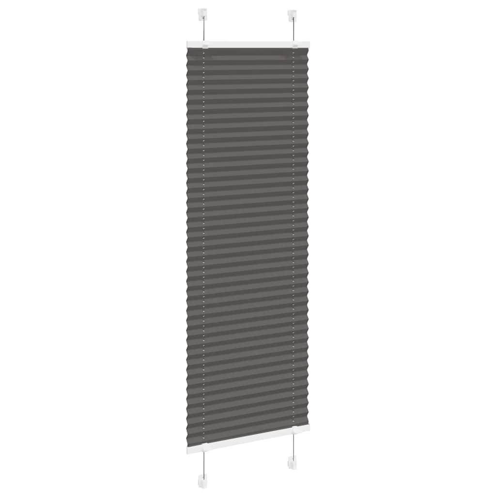 vidaXL Plissee Schwarz 50x100 cm Stoffbreite 49,4 cm Polyester