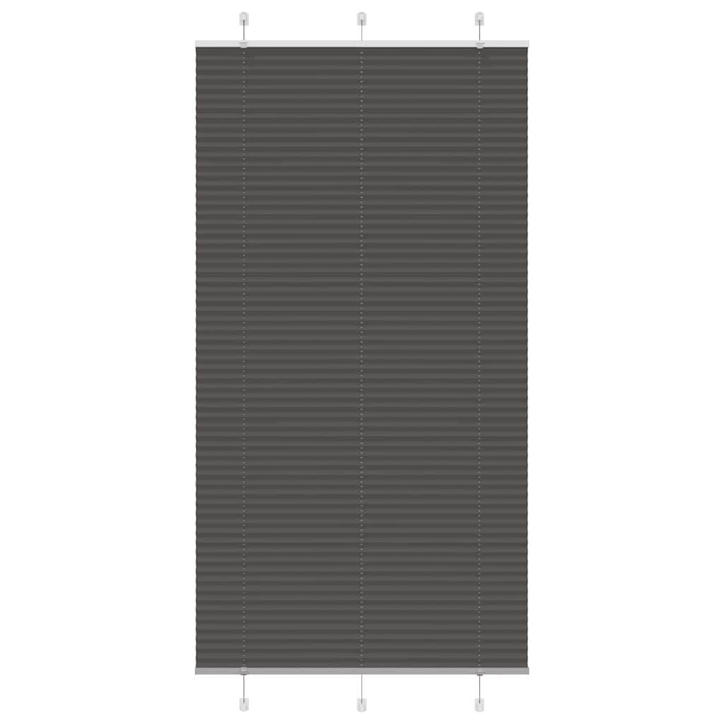 vidaXL Plissee Schwarz 100x200 cm Stoffbreite 99,4 cm Polyester