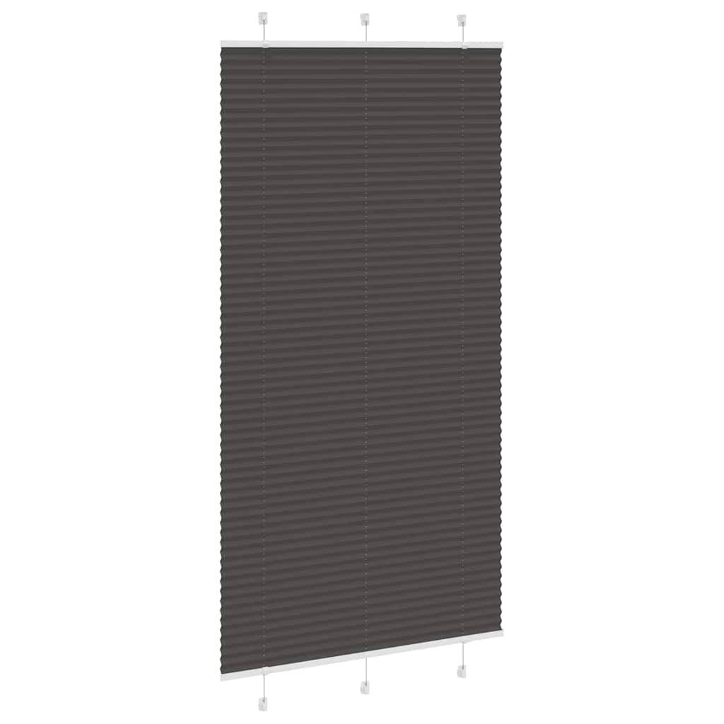 vidaXL Plissee Schwarz 100x200 cm Stoffbreite 99,4 cm Polyester