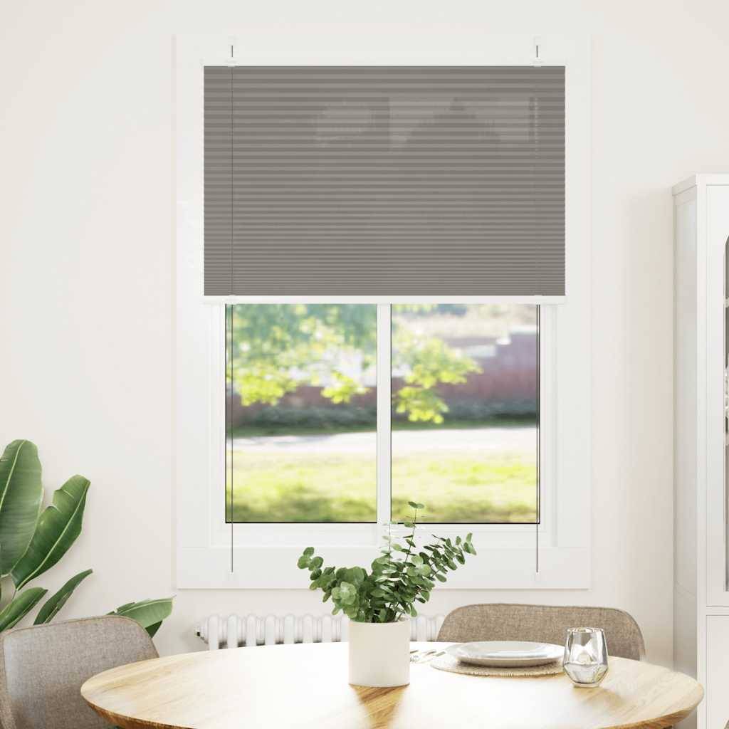 vidaXL Plissee Anthrazit 90x150 cm Stoffbreite 89,4 cm Polyester