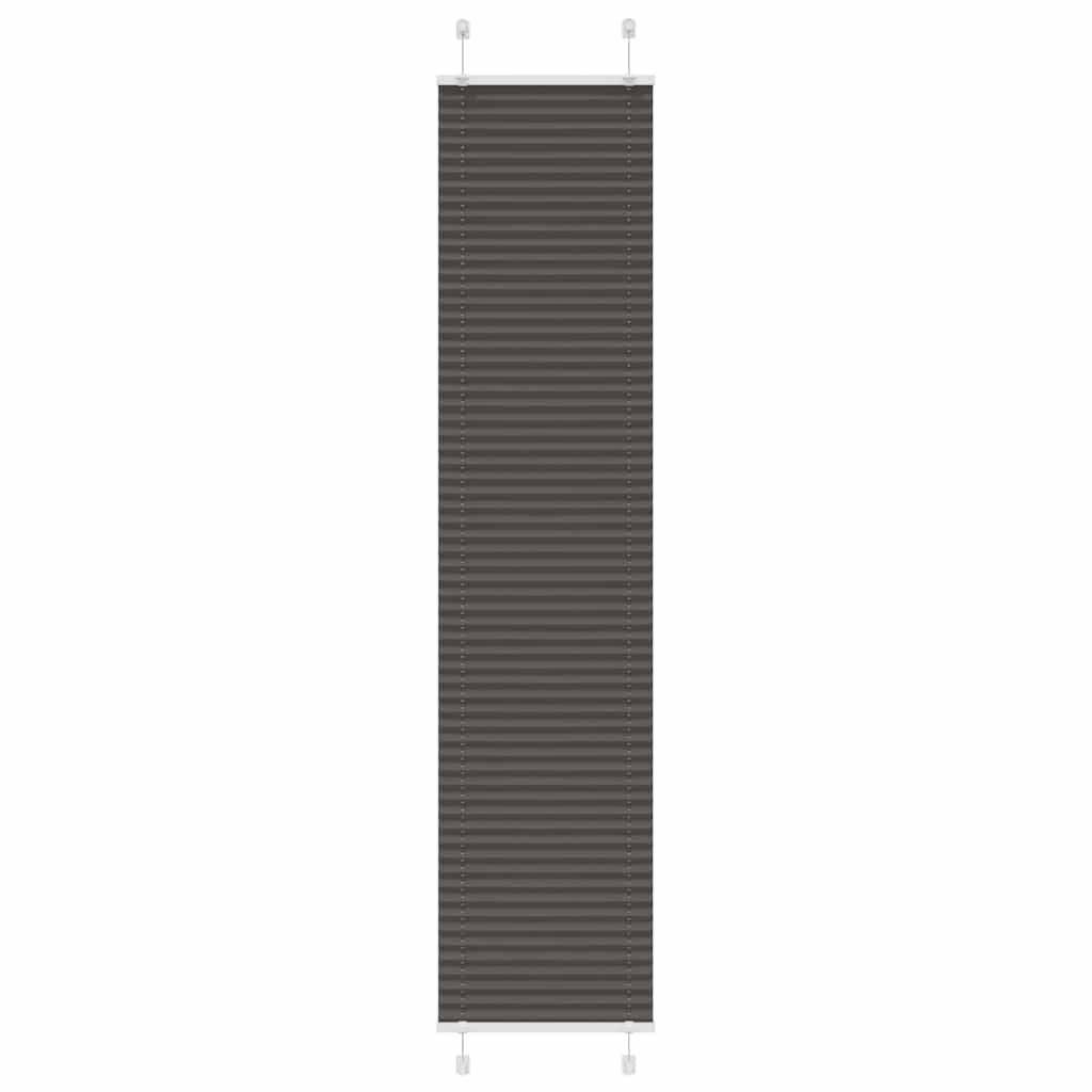 vidaXL Plissee Schwarz 40x200 cm Stoffbreite 39,4 cm Polyester