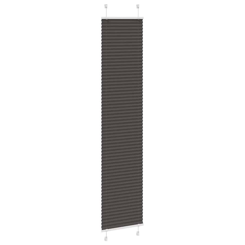 vidaXL Plissee Schwarz 40x200 cm Stoffbreite 39,4 cm Polyester