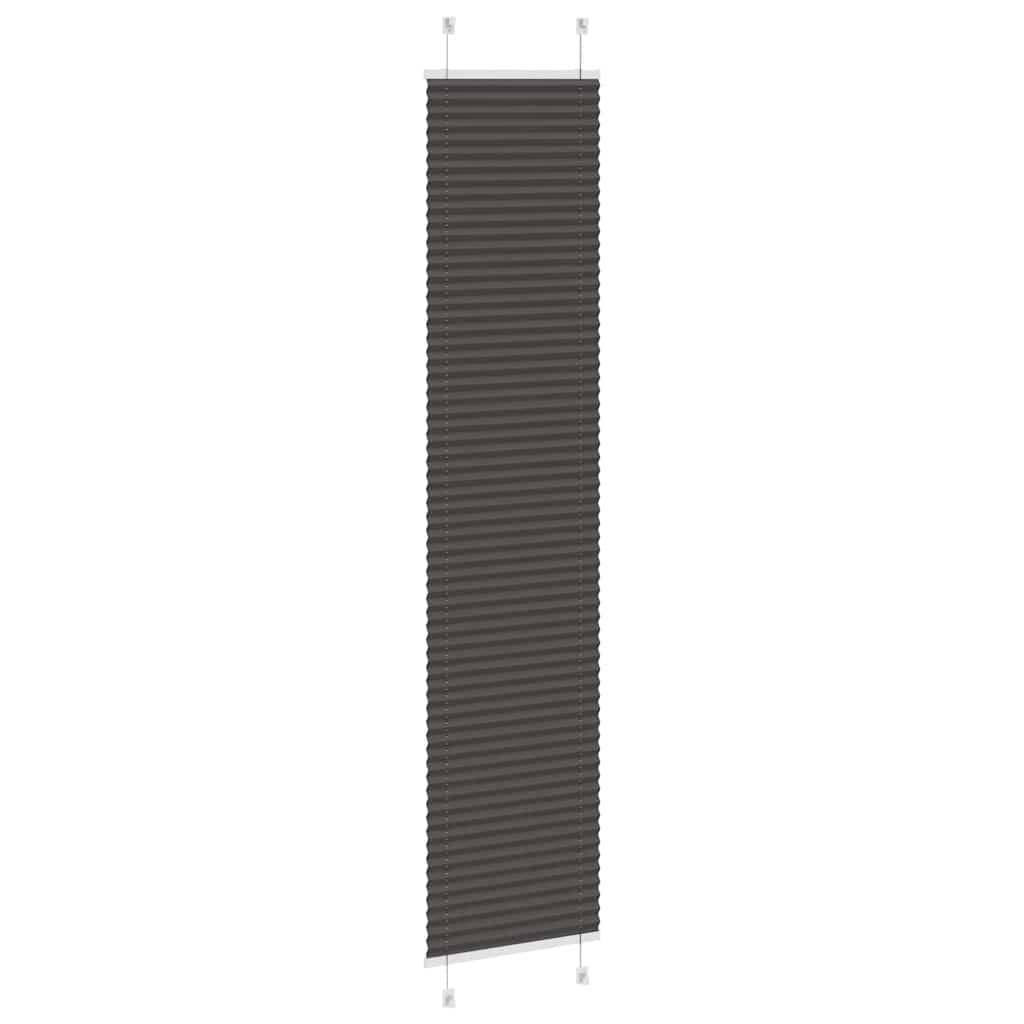 vidaXL Plissee Schwarz 50x200 cm Stoffbreite 49,4 cm Polyester