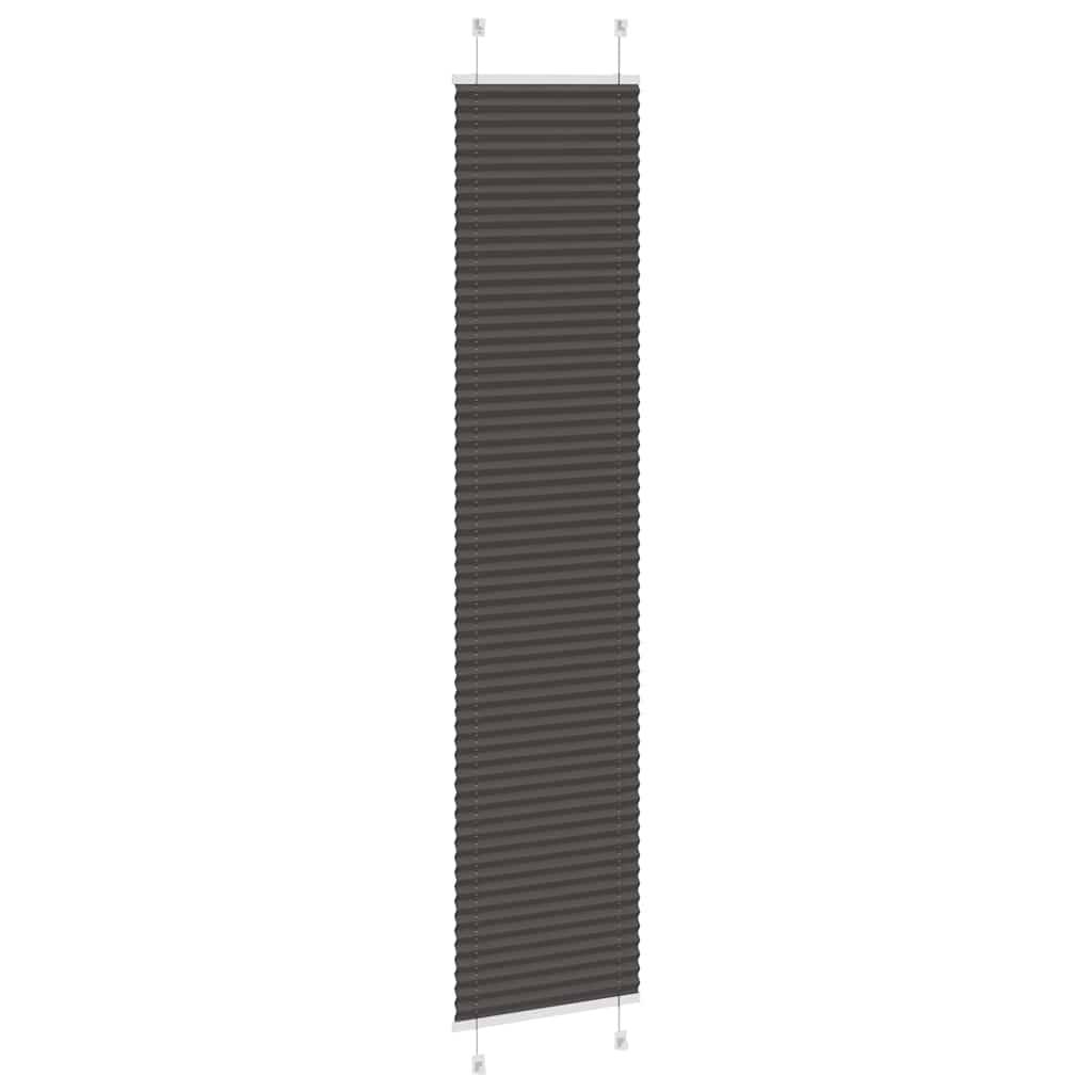 vidaXL Plissee Schwarz 40x200 cm Stoffbreite 39,4 cm Polyester