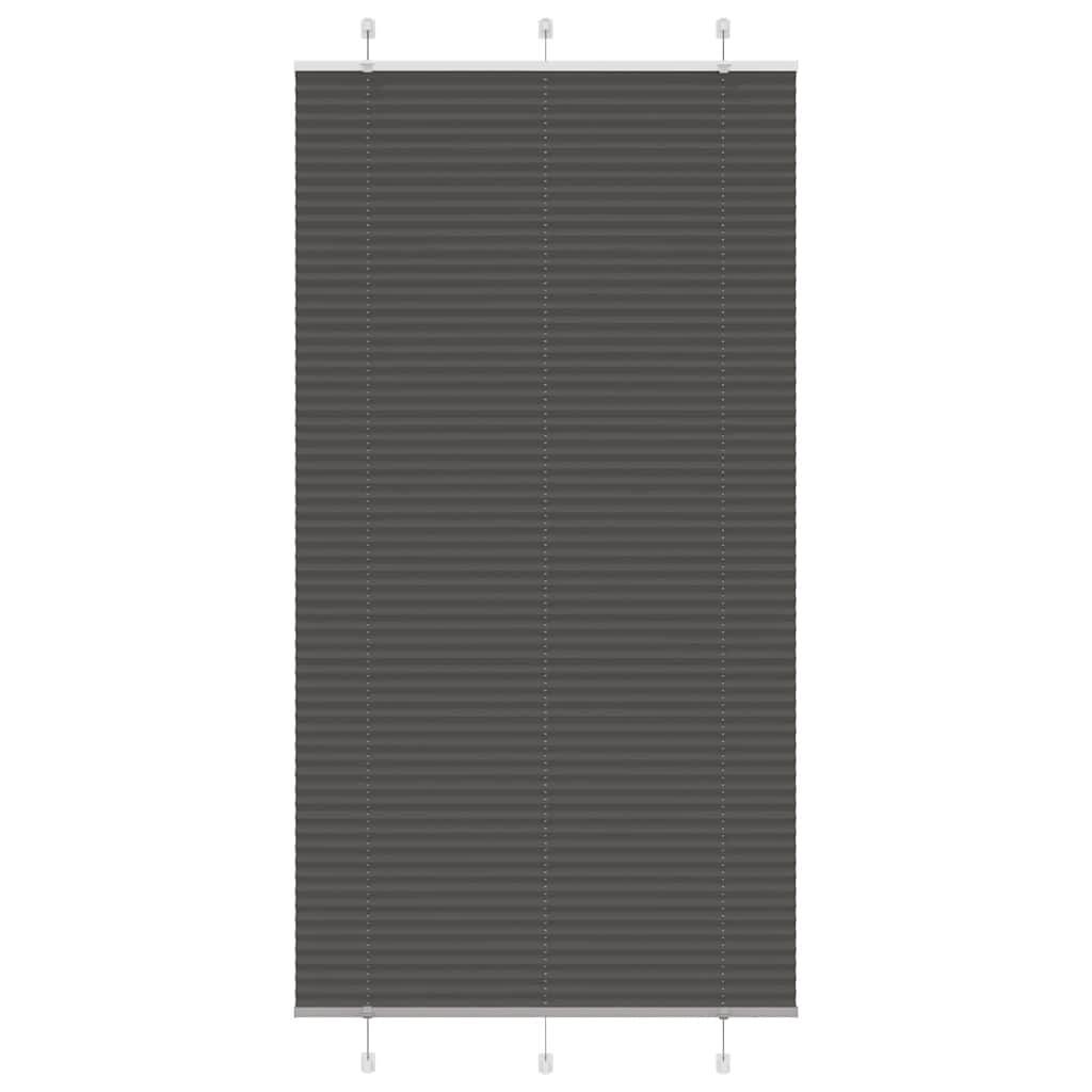 vidaXL Plissee Schwarz 110x200 cm Stoffbreite 109,4 cm Polyester