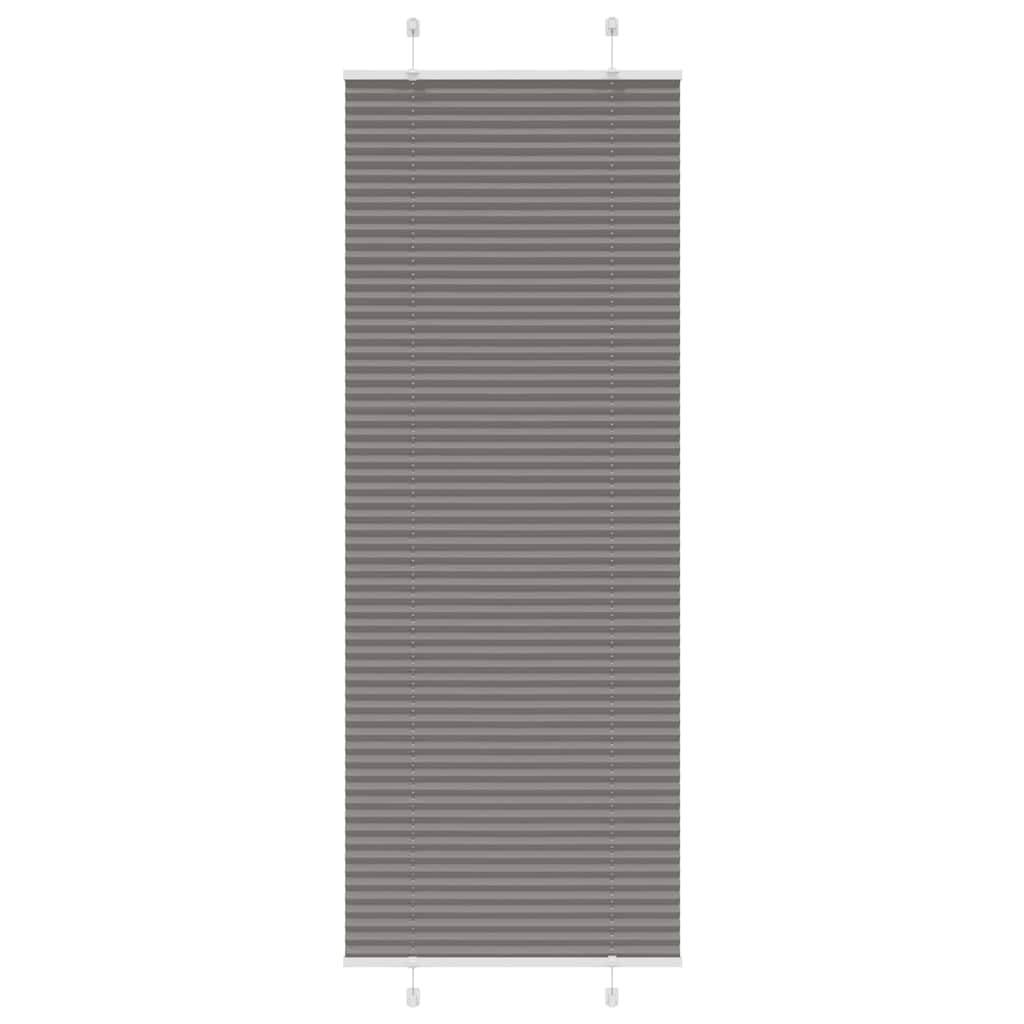 vidaXL Plissee Anthrazit 80x200 cm Stoffbreite 79,4 cm Polyester
