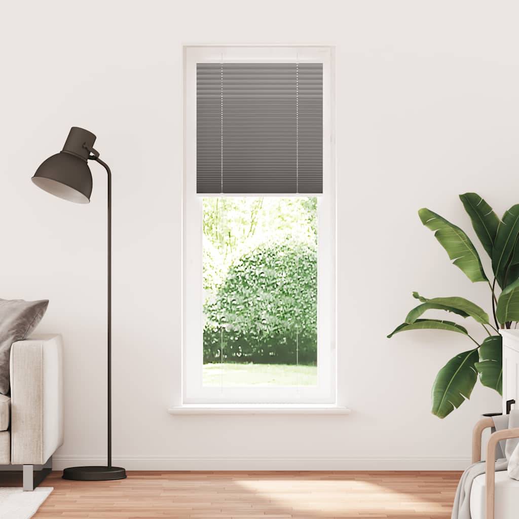vidaXL Plissee Anthrazit 75x200 cm Stoffbreite 74,4 cm Polyester