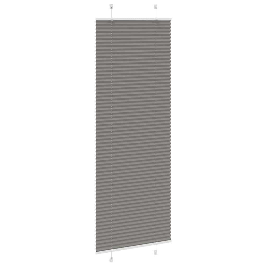 vidaXL Plissee Anthrazit 75x200 cm Stoffbreite 74,4 cm Polyester