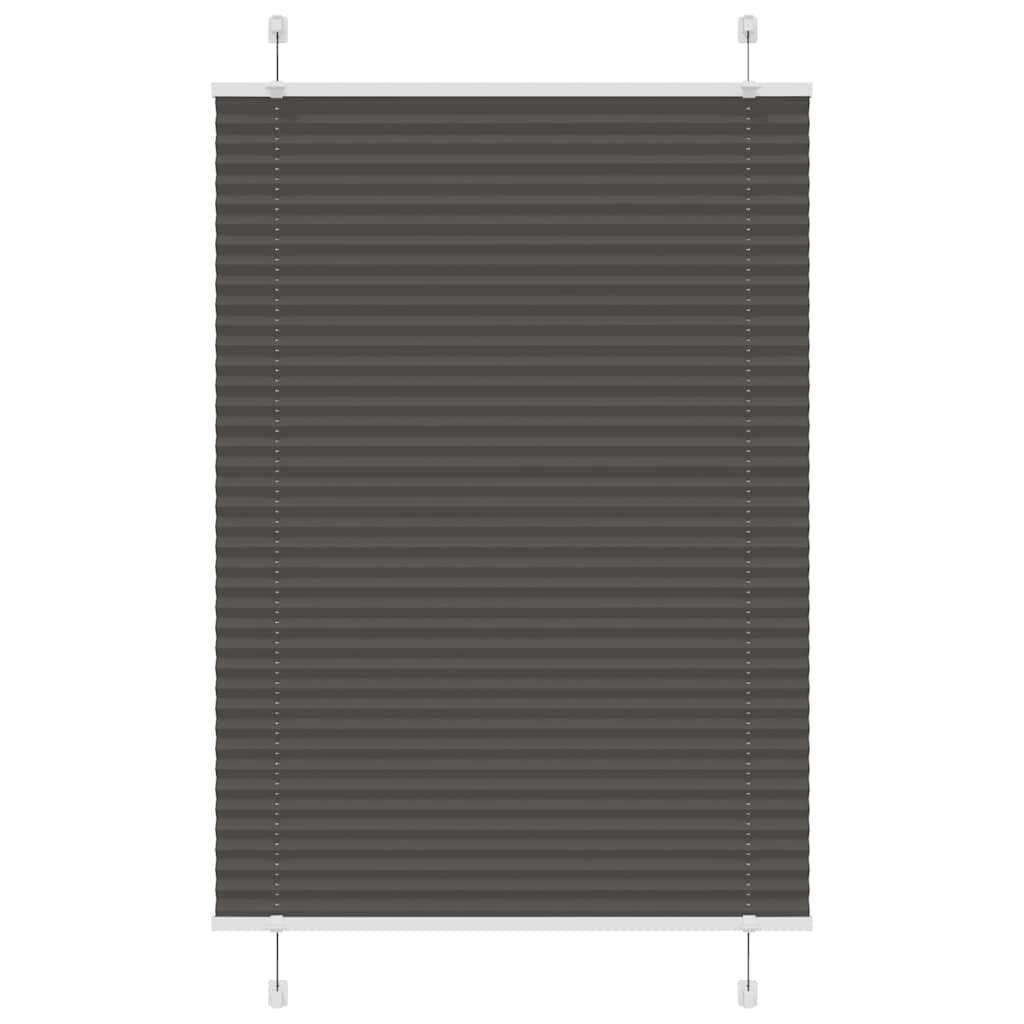 vidaXL Plissee Schwarz 95x150 cm Stoffbreite 94,4 cm Polyester