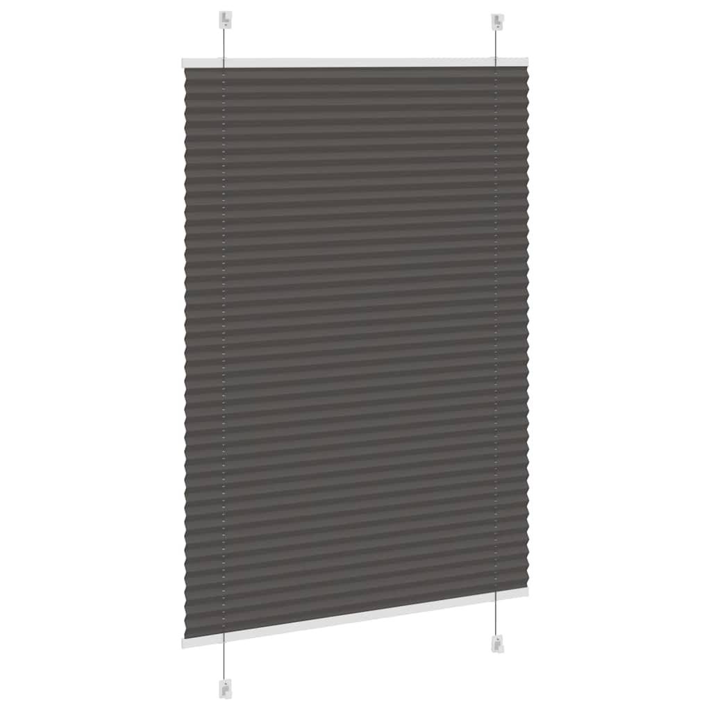 vidaXL Plissee Schwarz 90x150 cm Stoffbreite 89,4 cm Polyester