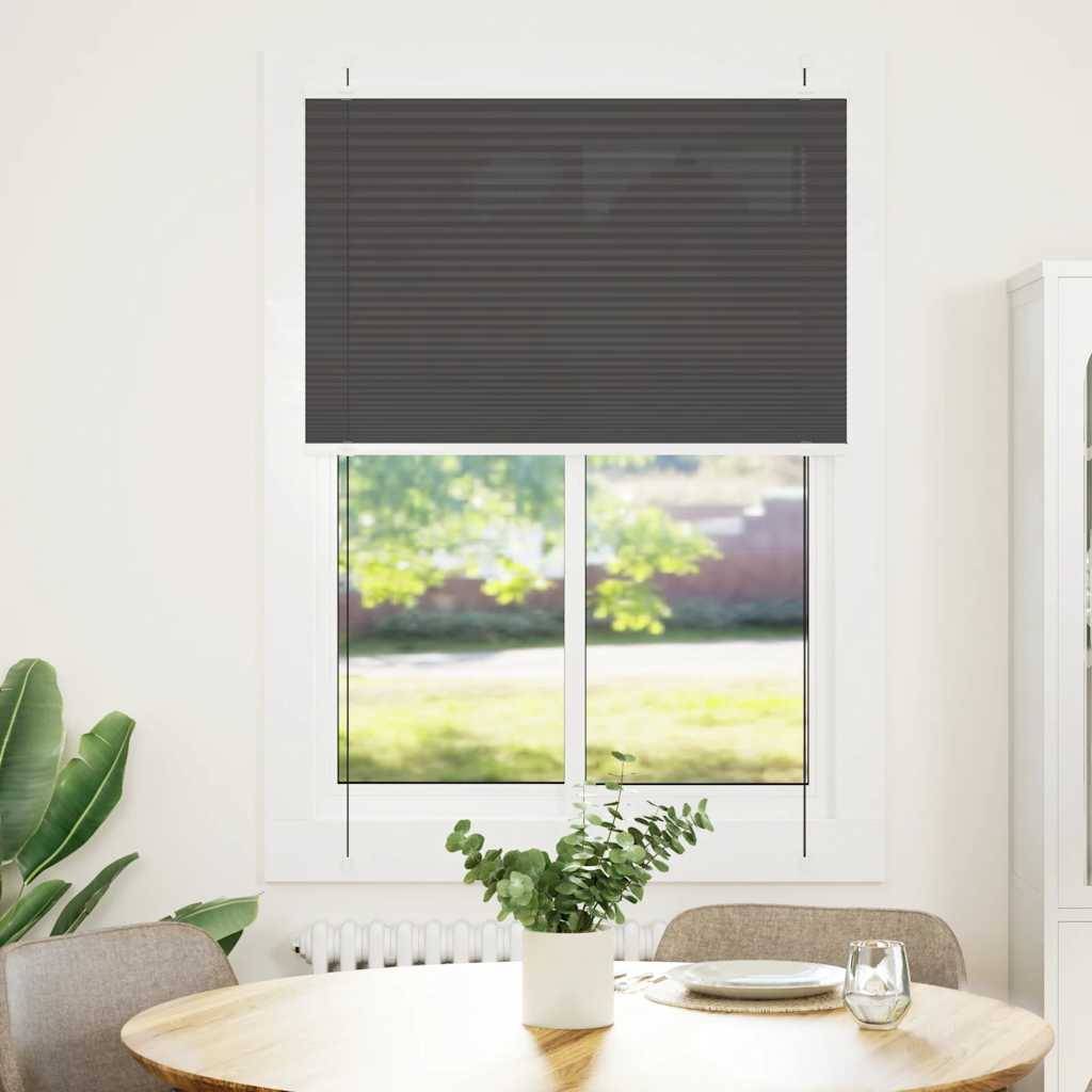 vidaXL Plissee Schwarz 90x150 cm Stoffbreite 89,4 cm Polyester