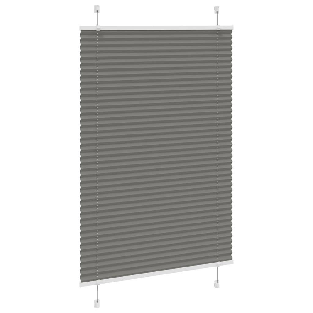 vidaXL Plissee Anthrazit 90x150 cm Stoffbreite 89,4 cm Polyester