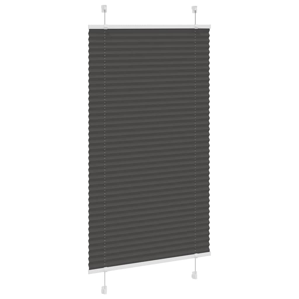 vidaXL Plissee Schwarz 80x150 cm Stoffbreite 79,4 cm Polyester
