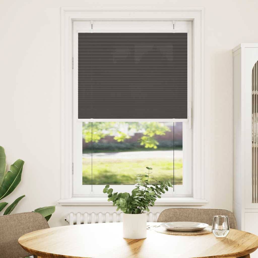 vidaXL Plissee Schwarz 75x100 cm Stoffbreite 74,4 cm Polyester