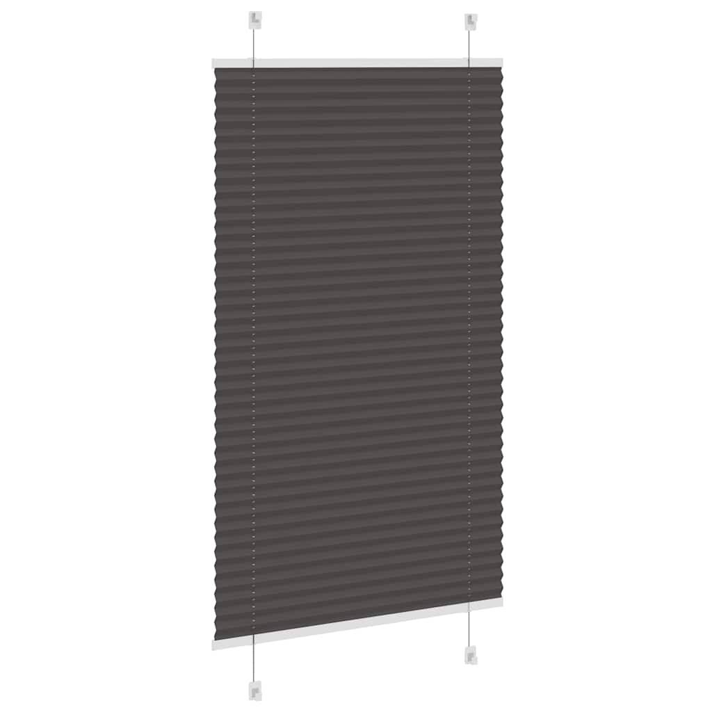 vidaXL Plissee Schwarz 70x100 cm Stoffbreite 69,4 cm Polyester