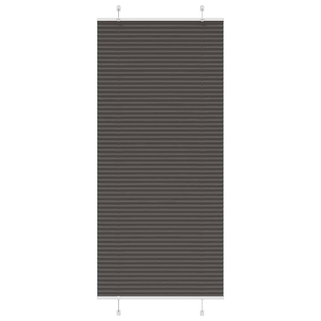 vidaXL Plissee Schwarz 85x200 cm Stoffbreite 84,4 cm Polyester
