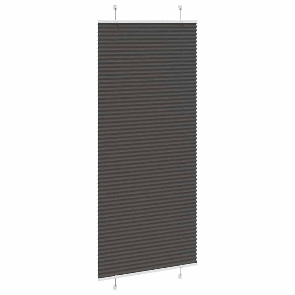 vidaXL Plissee Schwarz 90x200 cm Stoffbreite 89,4 cm Polyester