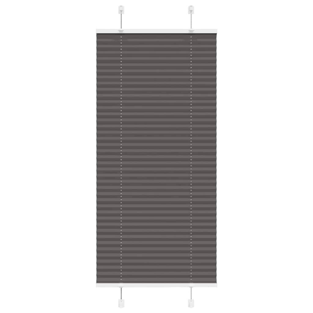 vidaXL Plissee Schwarz 55x150 cm Stoffbreite 54,4 cm Polyester