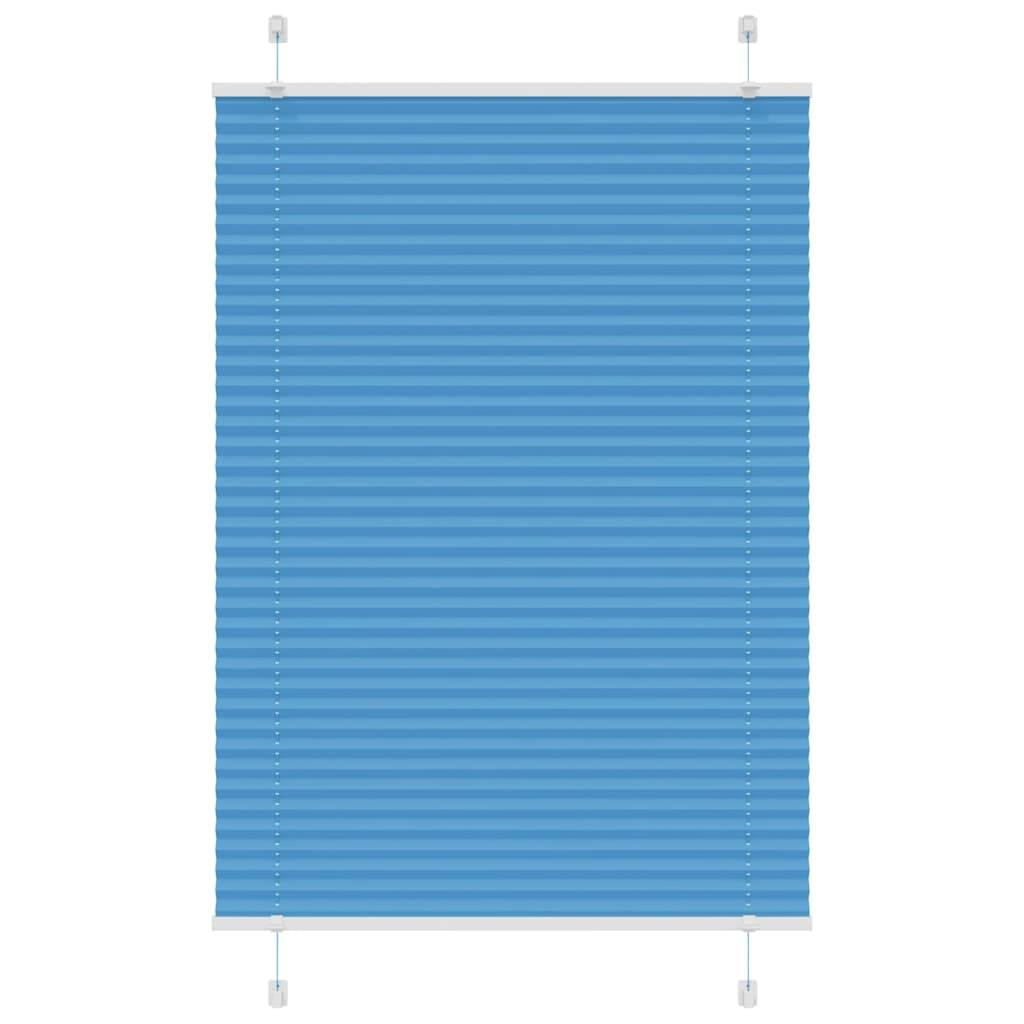 vidaXL Plissee Blau 90x150 cm Stoffbreite 89,4 cm Polyester