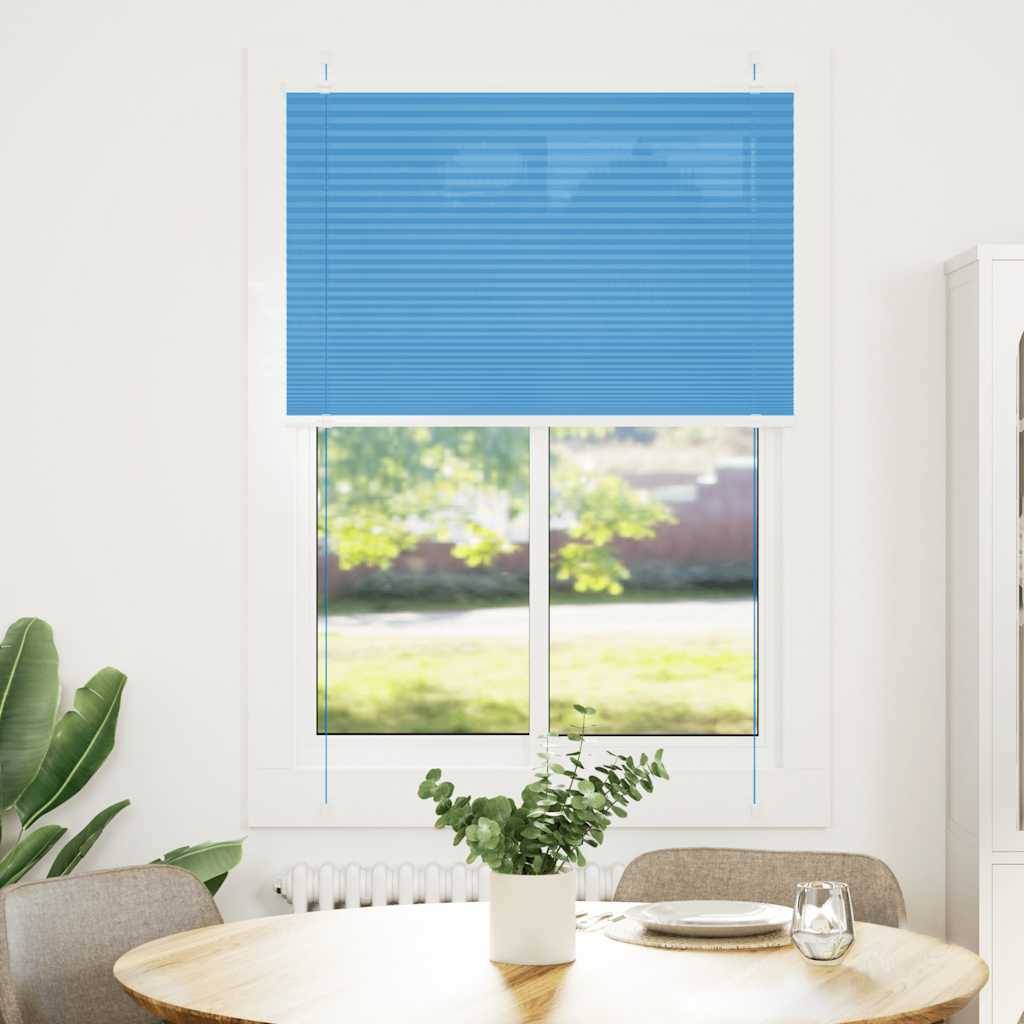 vidaXL Plissee Blau 95x150 cm Stoffbreite 94,4 cm Polyester