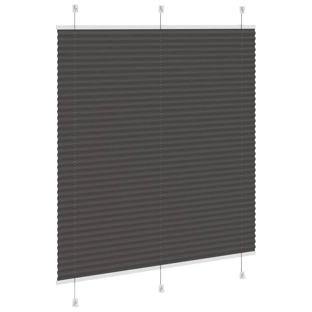 vidaXL Plissee Schwarz 120x100 cm Stoffbreite 119,4 cm Polyester