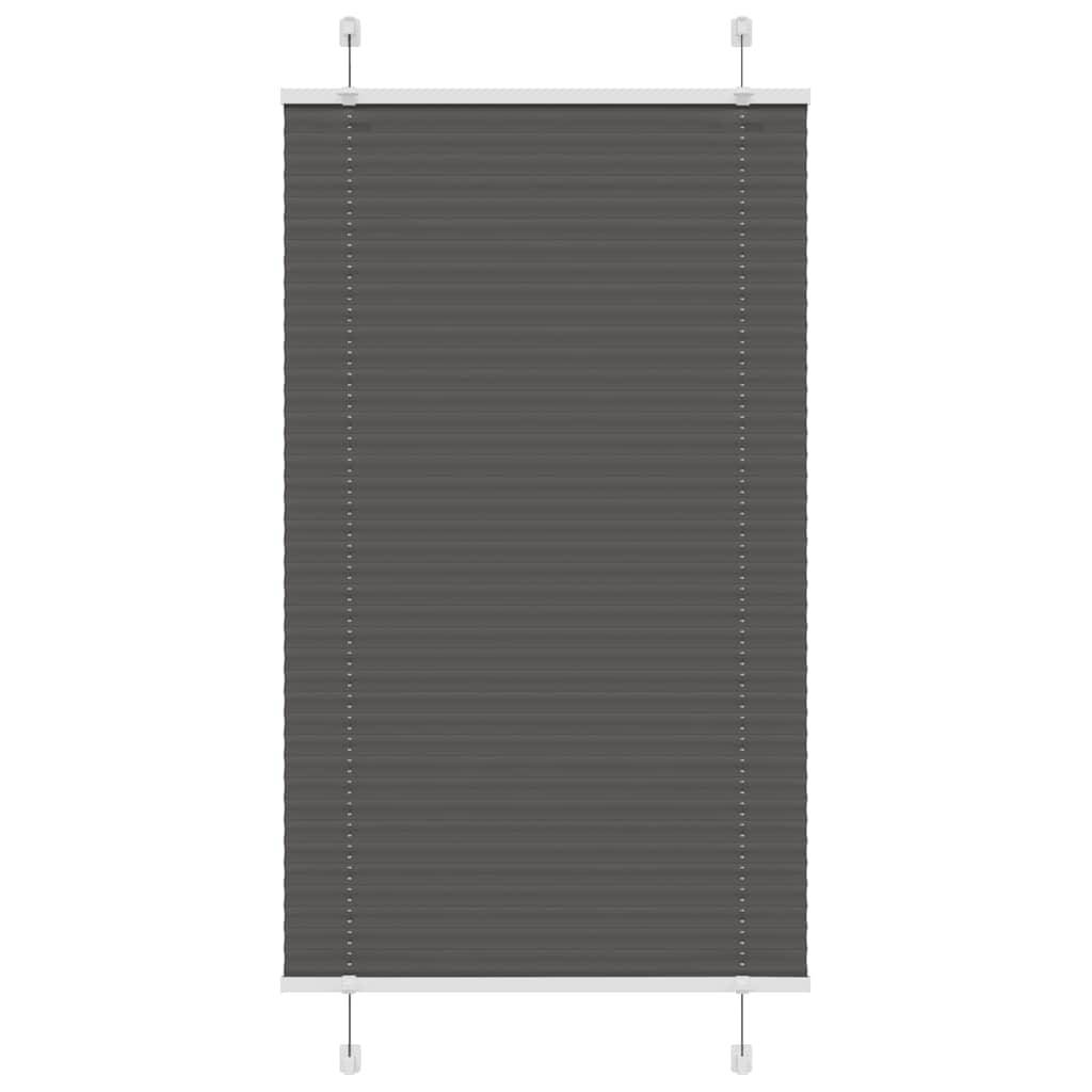 vidaXL Plissee Schwarz 75x150 cm Stoffbreite 74,4 cm Polyester