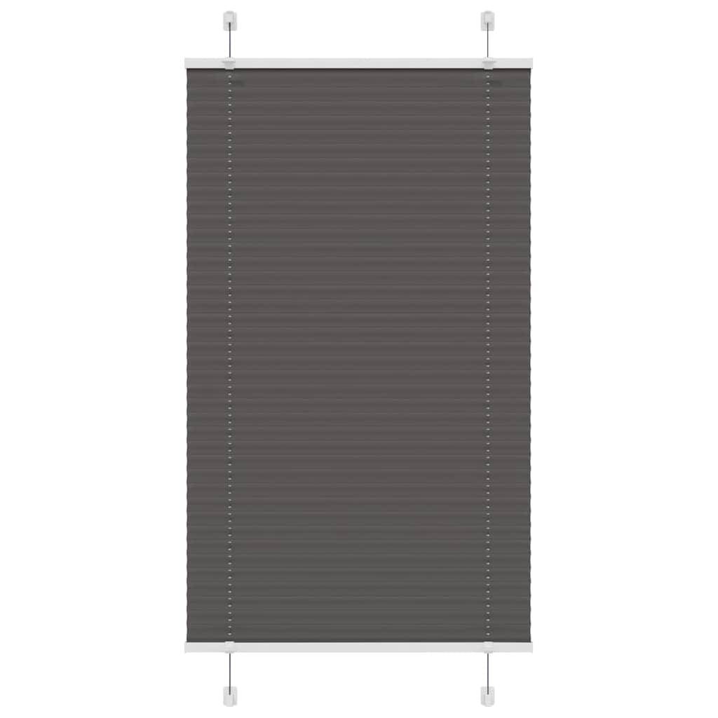 vidaXL Plissee Schwarz 80x100 cm Stoffbreite 79,4 cm Polyester