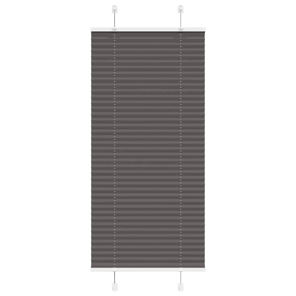 vidaXL Plissee Schwarz 55x100 cm Stoffbreite 54,4 cm Polyester