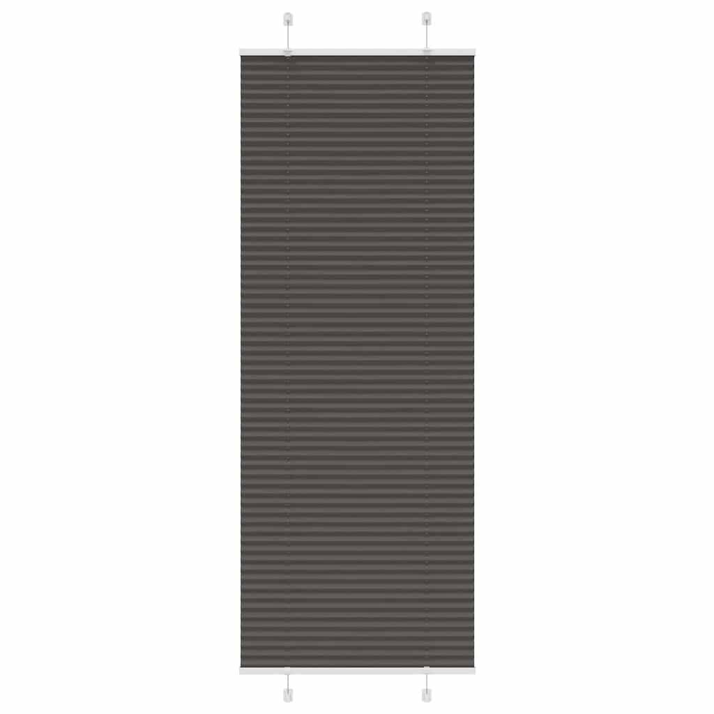 vidaXL Plissee Schwarz 80x200 cm Stoffbreite 79,4 cm Polyester