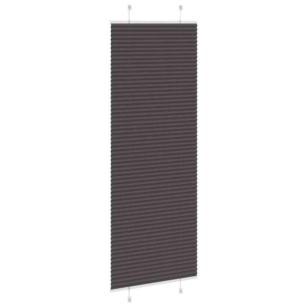 vidaXL Plissee Schwarz 75x200 cm Stoffbreite 74,4 cm Polyester
