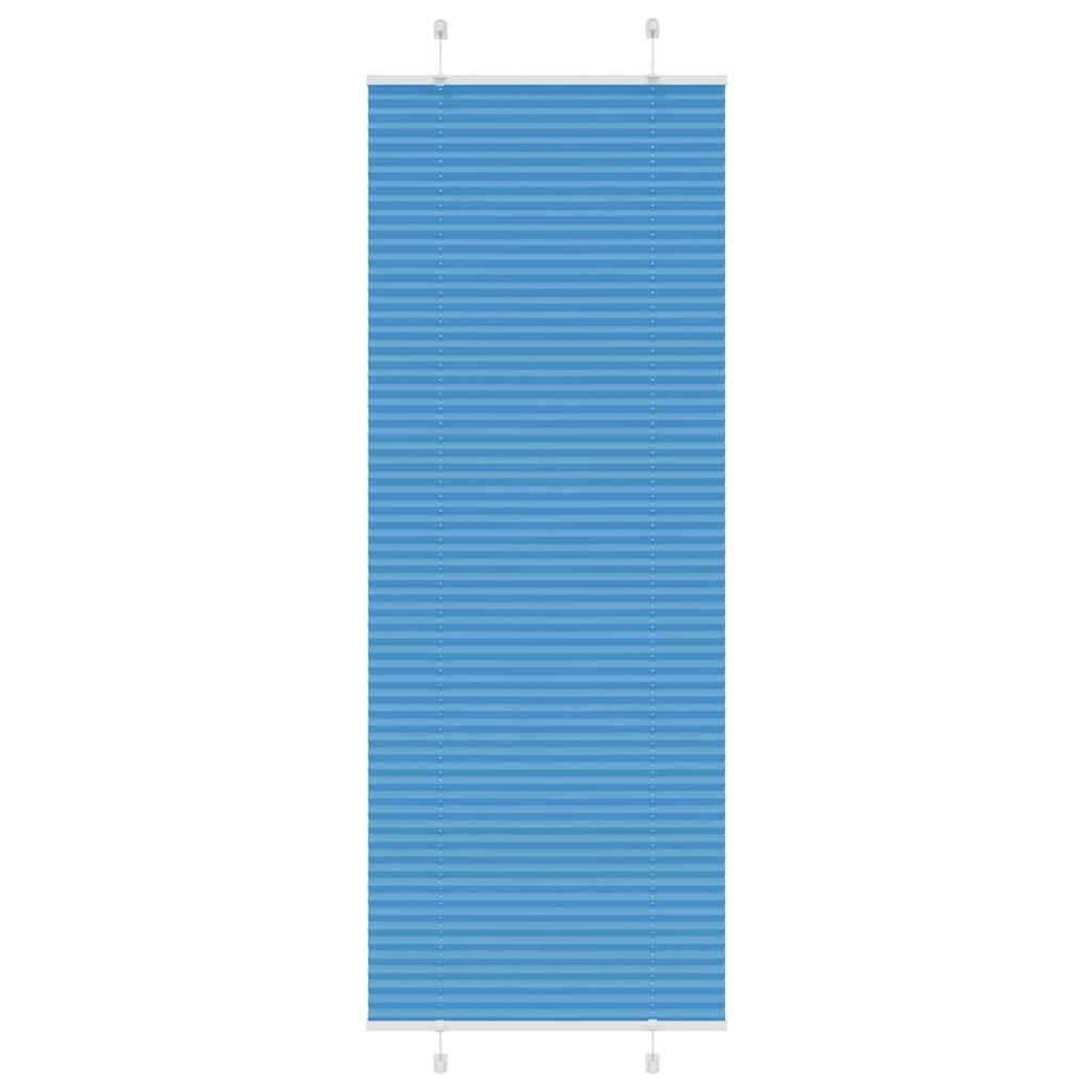 vidaXL Plissee Blau 80x200 cm Stoffbreite 79,4 cm Polyester