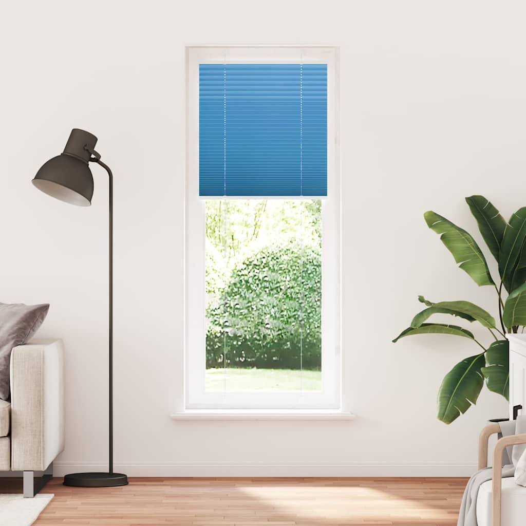vidaXL Plissee Blau 80x200 cm Stoffbreite 79,4 cm Polyester