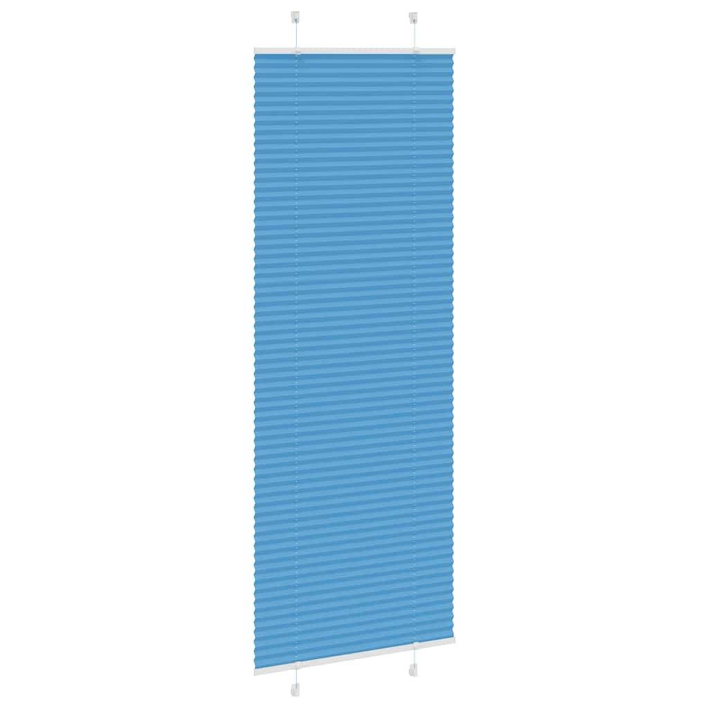 vidaXL Plissee Blau 80x200 cm Stoffbreite 79,4 cm Polyester
