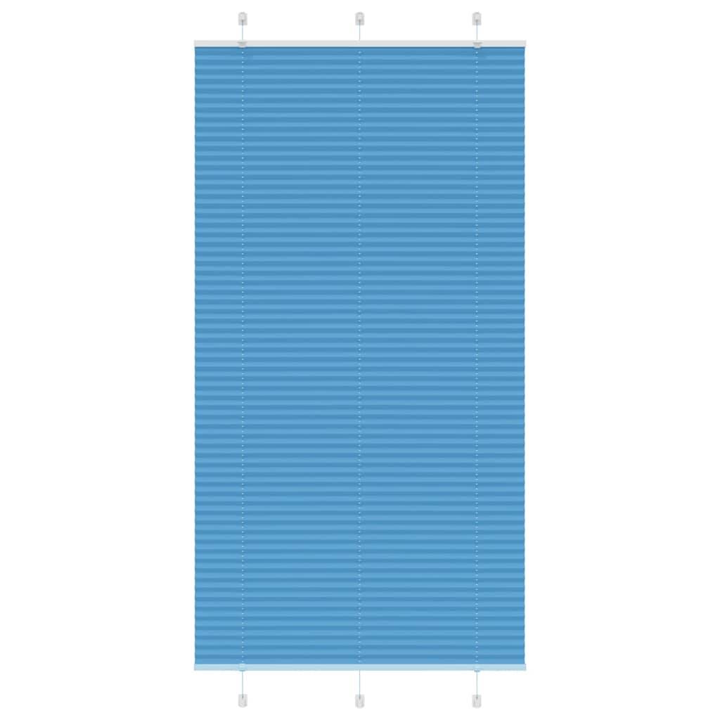 vidaXL Plissee Blau 110x200 cm Stoffbreite 109,4 cm Polyester