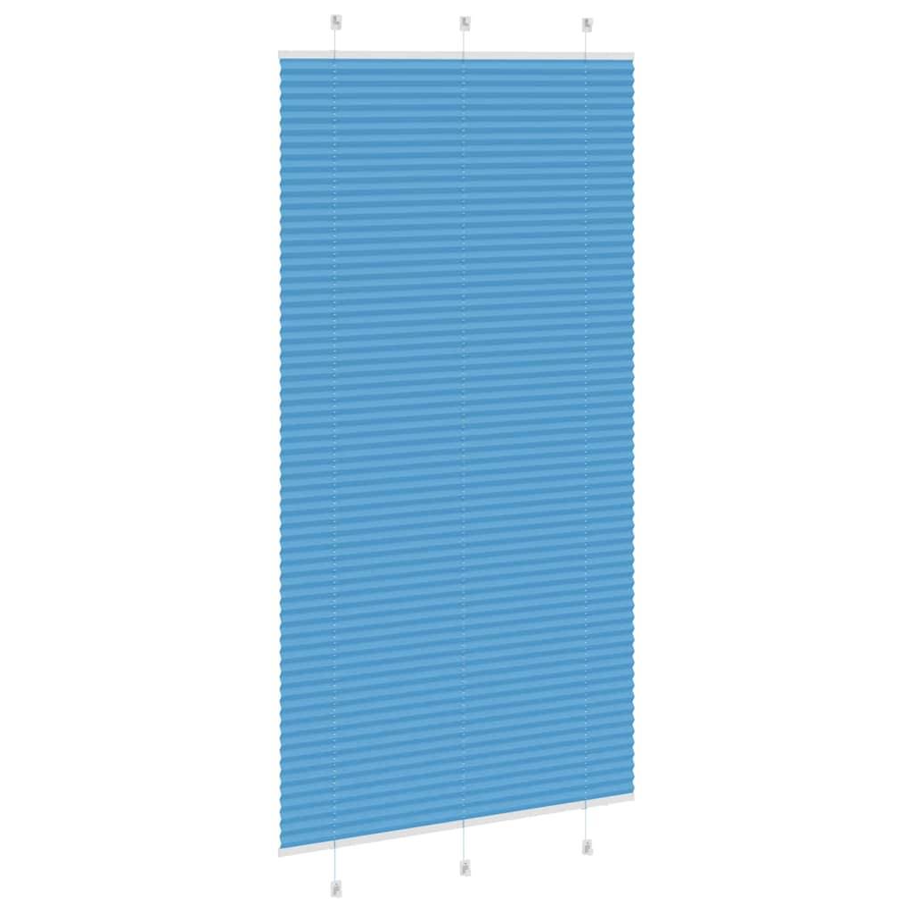 vidaXL Plissee Blau 110x200 cm Stoffbreite 109,4 cm Polyester