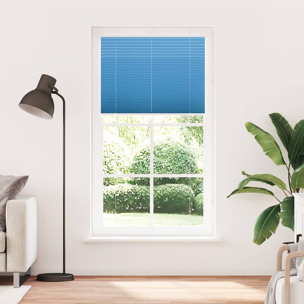 vidaXL Plissee Blau 105x200 cm Stoffbreite 104,4 cm Polyester