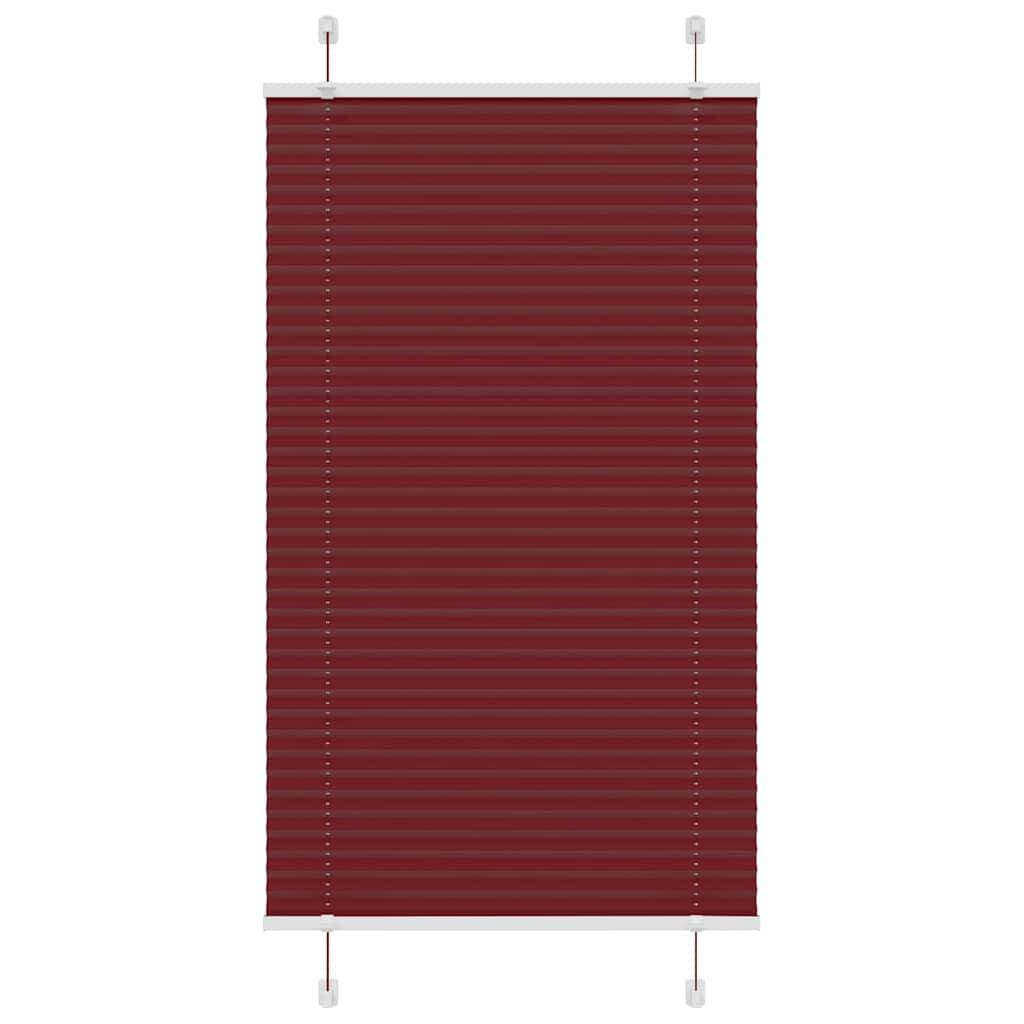vidaXL Plissee Bordeauxrot 80x100 cm Stoffbreite 79,4 cm Polyester