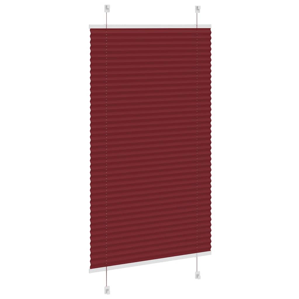 vidaXL Plissee Bordeauxrot 75x100 cm Stoffbreite 74,4 cm Polyester