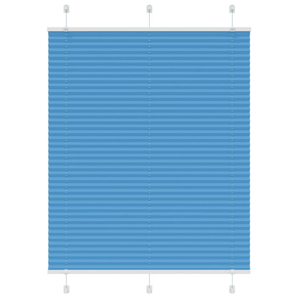 vidaXL Plissee Blau 110x100 cm Stoffbreite 109,4 cm Polyester