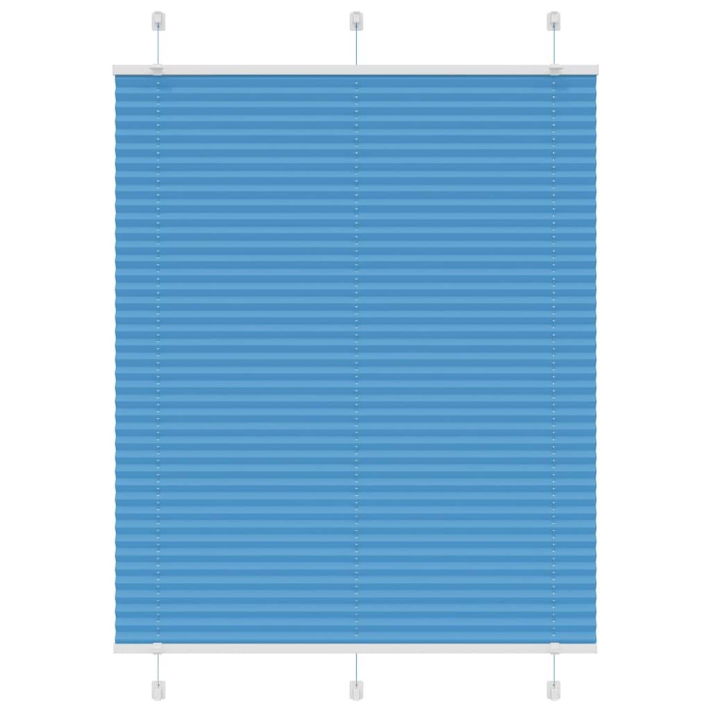 vidaXL Plissee Blau 105x150 cm Stoffbreite 104,4 cm Polyester